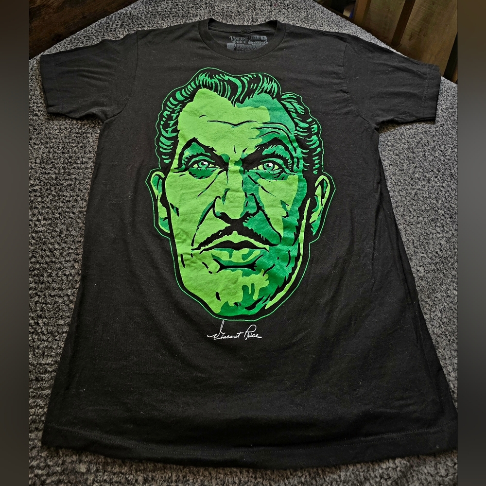Vincent Price Horror Graphic Tee Black Gothic Kreepsville